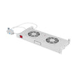 Foto: Lüfter 19", 1HE, 2-fach, Analog Thermostat, RAL7035