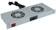 Foto: Lüfter 19", 1HE, 2-fach, Digital Thermostat, RAL7035