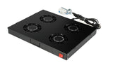 Foto: Lüfter 19", 1HE, 4-fach, Analog Thermostat, RAL9005