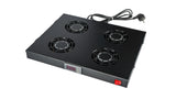 Foto: Lüfter 19", 1HE, 4-fach, Digital Thermostat, RAL9005