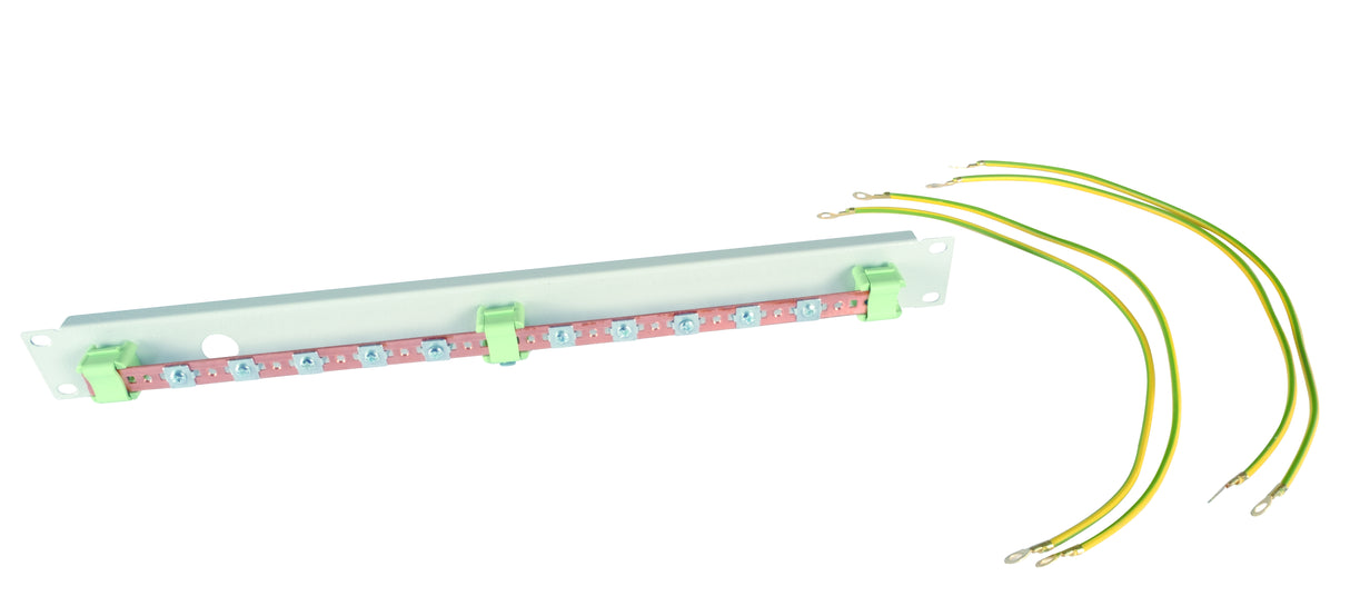 19" Erdungs-Set, 1HE, 10 Erdungspunkte