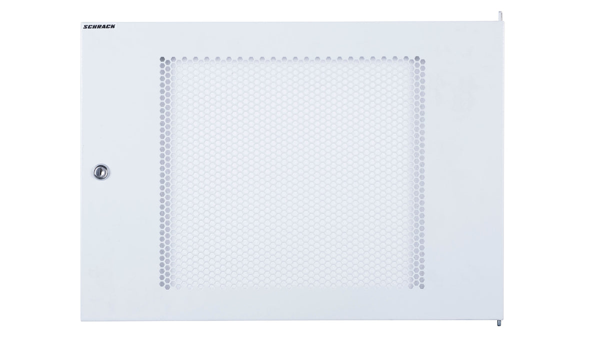 Metall-Tür perforiert 80% für Wandschrank S-RACK  9HE, B=600