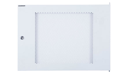 Metall-Tür perforiert 80% für Wandschrank S-RACK  9HE, B=600