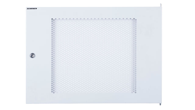 Metall-Tür perforiert 80% für Wandschrank S-RACK  9HE, B=600