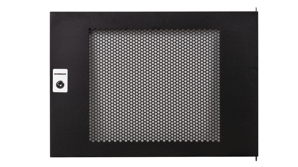 Metall-Tür perforiert 80% für Wandschrank S-RACK  9HE, B=600
