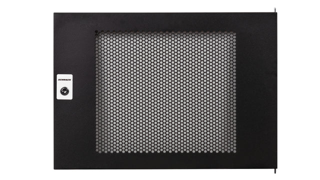 Metall-Tür perforiert 80% für Wandschrank S-RACK  9HE, B=600