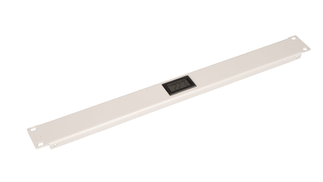 Foto: 19" Panel mit LCD Temperaturanzeige, 1HE, RAL7035 Lichtgrau