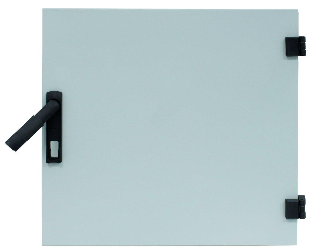 Vollmetall-Tür f.DW-Schrank15HE,B600,RAL7035,Halbzylinder