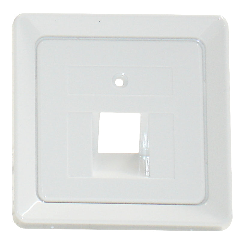 Foto: Zentralplatte für UAE 1xRJ45 ohne Schriftfeld, reinweiß