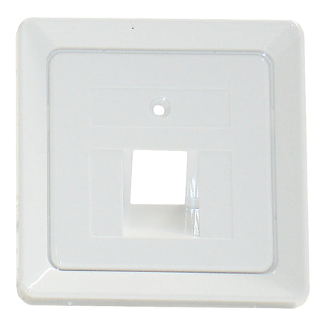 Foto: Zentralplatte für UAE 1xRJ45 ohne Schriftfeld, reinweiß