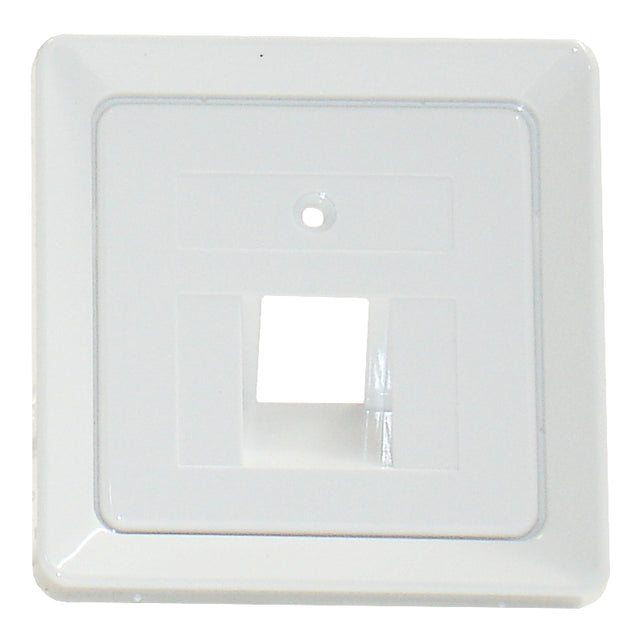 Foto: Zentralplatte für UAE 1xRJ45 ohne Schriftfeld, reinweiß