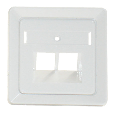 Foto: Zentralplatte mit Schriftfeld für UAE 2xRJ45 Kat 3/5 rw.
