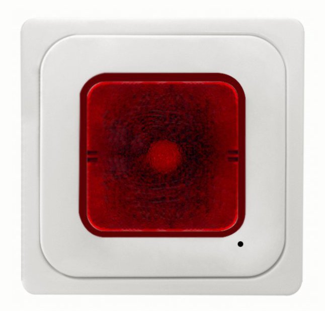 Foto: Lichtsignal E10 mit Zentralplatte und roter Haupe, reinweiß