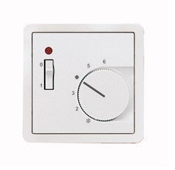 Zentralplatte für Temperaturregler mit Ein/Aus, reinweiß
