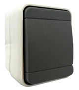 Foto: AP IP44 Universaltaster, 1 Wechsler, Steckklemme, basaltgrau
