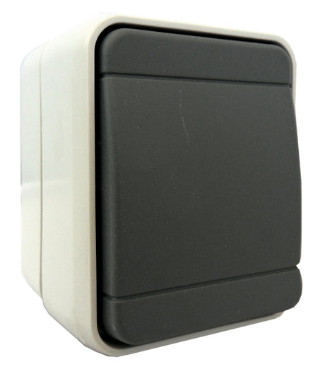 Foto: AP IP44 Universaltaster, 1 Wechsler, Steckklemme, basaltgrau