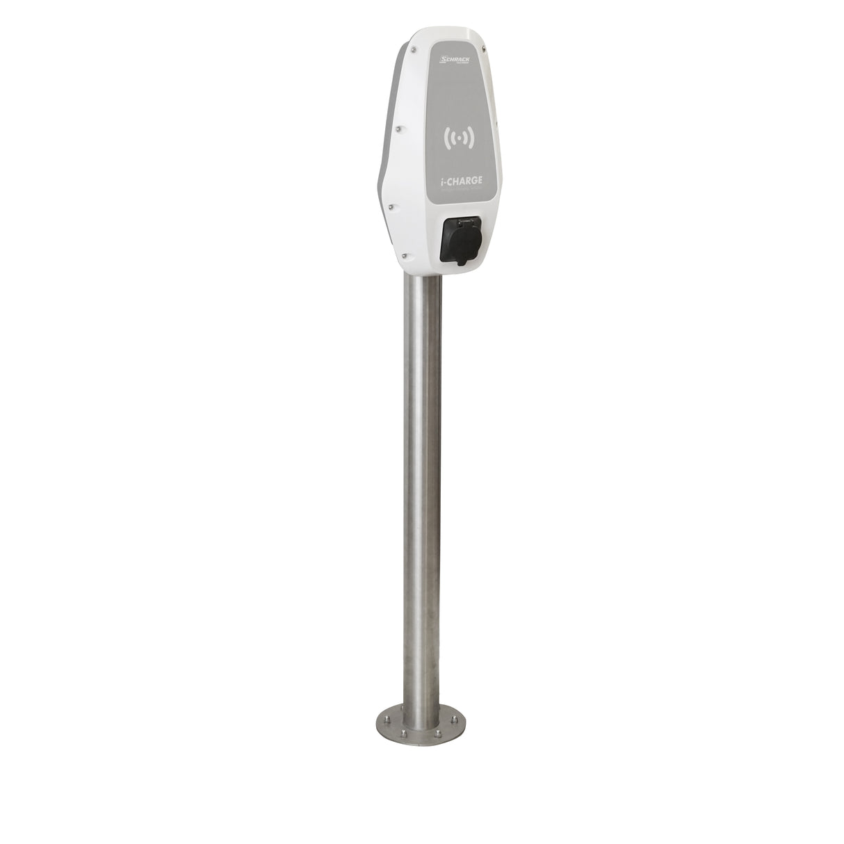 Standfuß für 1x CION, Edelstahl, barrierefrei (H130cm)