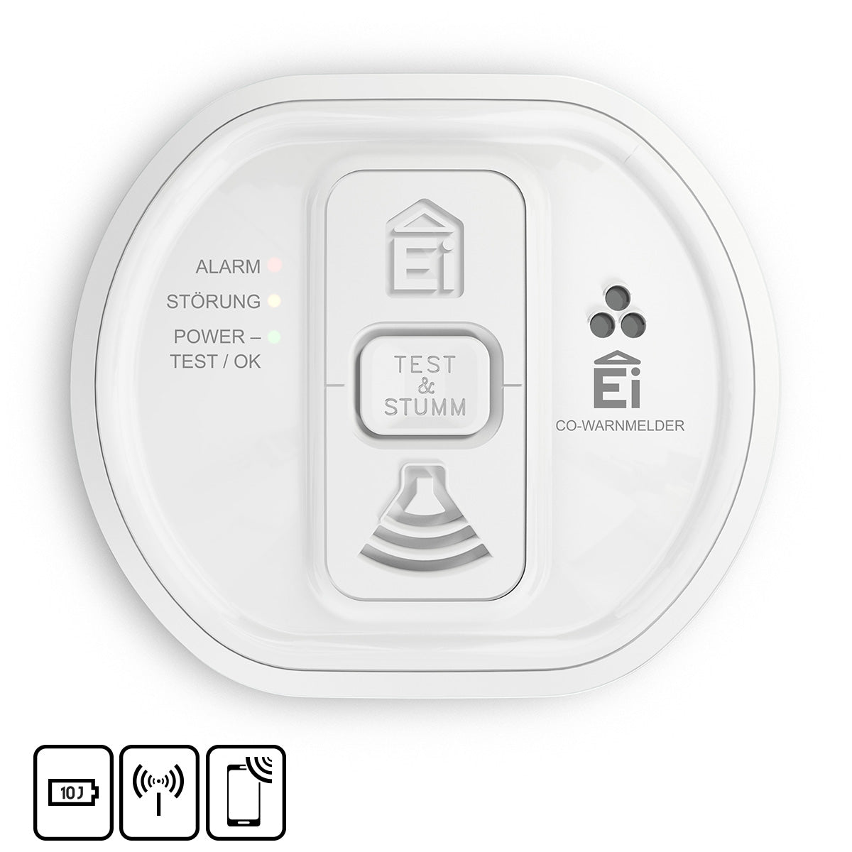 Ei Electronic 10-Jahres Kohlenmonoxidwarnmelder,funkvernetzt