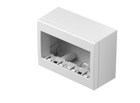 Aufputz Gehäuse mit Rückwand 4M, weiß