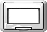 UP-Klappgehäuse, IP55, 4M, transparenter Deckel, weiß