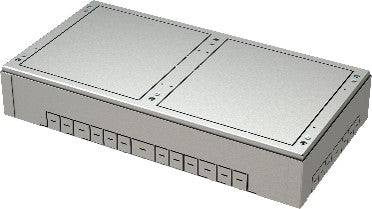Foto: Einbaubox 4x7M für 2x Bodendose RB 2x7M, 273x521x83-128mm