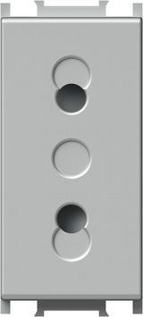 Foto: Steckdose ohne Erdung 1M, silber