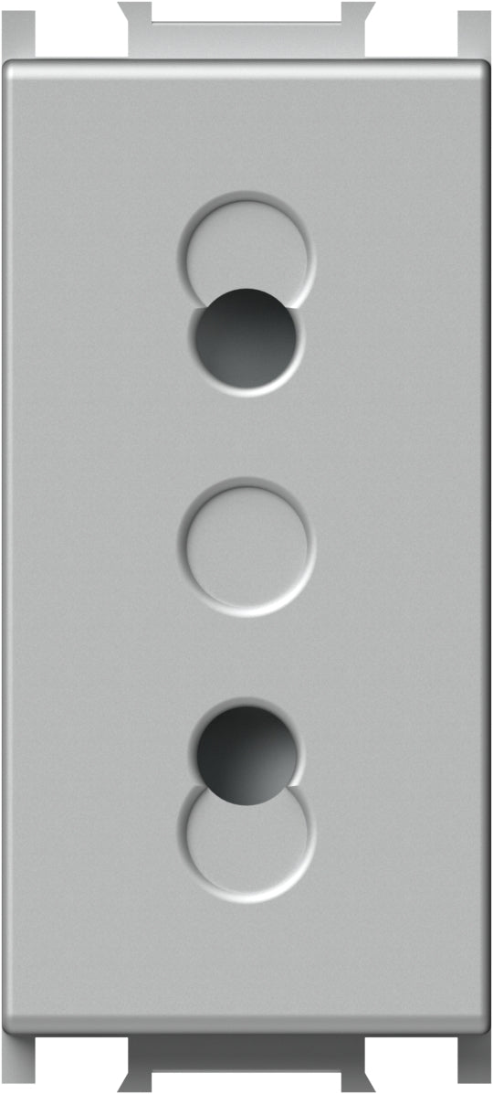 Foto: Steckdose ohne Erdung 1M, silber