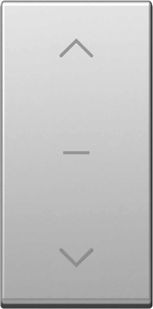 Schalterabdeckung mit Jalousiesymbol 1M, silber