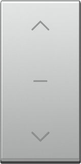 Schalterabdeckung mit Jalousiesymbol 1M, silber