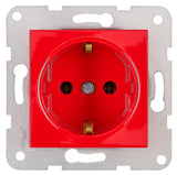 Steckdose, Schraubklemmen, rot