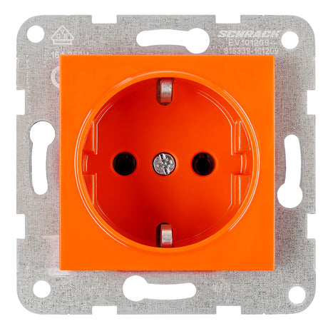 Steckdose, Steckklemmen, orange
