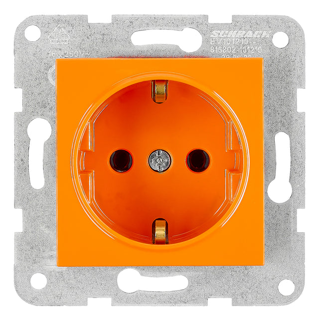 Steckdose, Schraubklemmen, orange