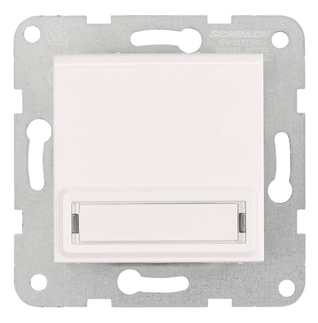 Steckdose, Klappdeckel, Beschriftungsschild, Steckklemmen, w