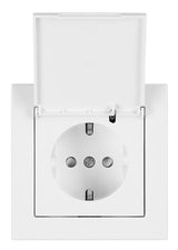 Set Klappdeckelsteckdose+Dichtung, VISIO S 55 DESIGN CUBIC