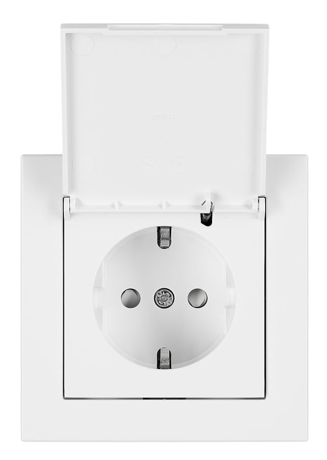 Set Klappdeckelsteckdose+Dichtung, VISIO S 55 DESIGN CUBIC