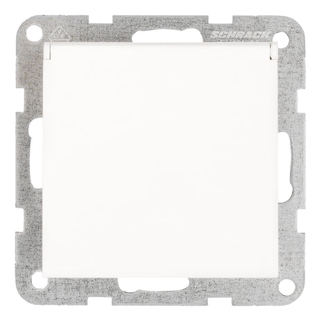 Steckdose, Klappdeckel, Schraubklemmen, weiß