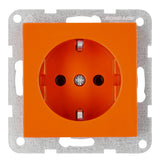 Steckdose, Steckklemmen, orange