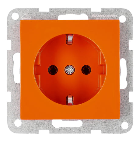 Steckdose, Steckklemmen, orange