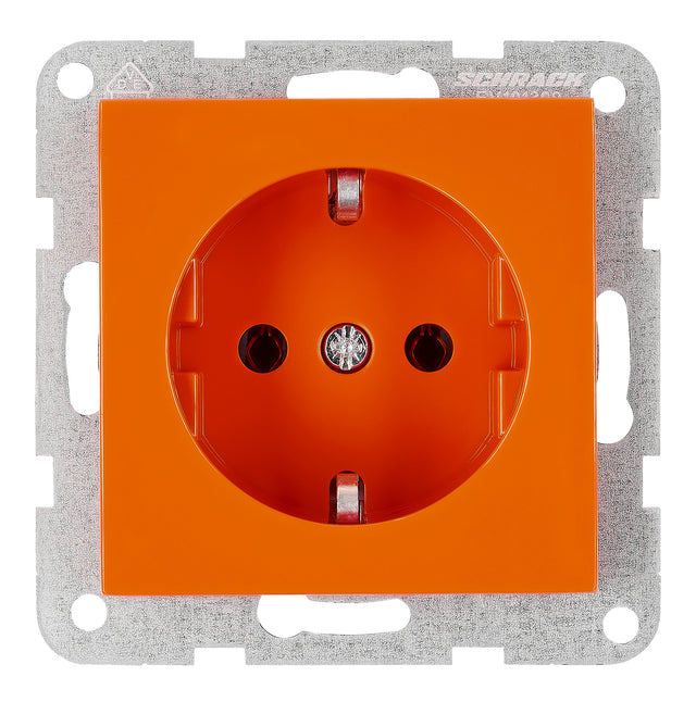 Steckdose, Steckklemmen, orange