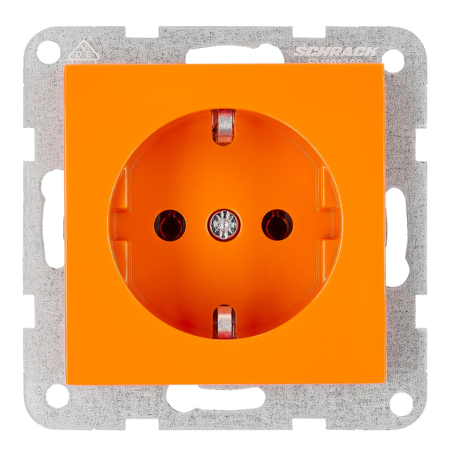 Steckdose, Schraubklemmen, orange