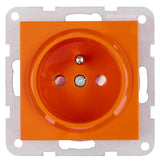 Steckdose m Erdungsstift, erh Berührungssch, Steckkl, orange