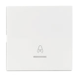 Wippe S 50 mit transparenter Linse, Symbol Glocke, weiß