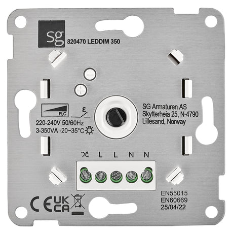 Dimmereinsatz 3-350 VA, dim. LED, inkl. Abdeckung VISIO S 55