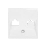 Abdeckung für RJ45 Toolless Line Module, 1-fach, weiß