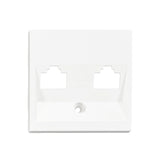 Abdeckung für RJ45 Toolless Line Module, 2-fach, weiß