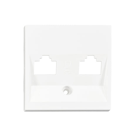 Abdeckung für RJ45 Toolless Line Module, 2-fach, weiß