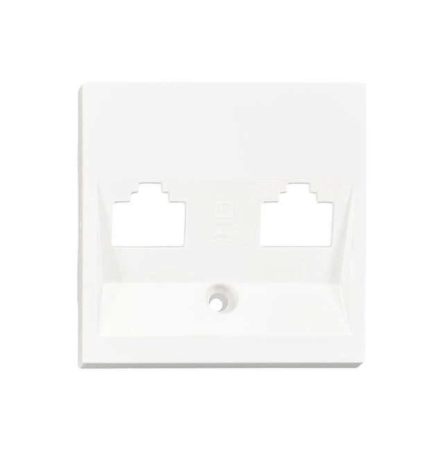 Abdeckung für RJ45 Toolless Line Module, 2-fach, weiß