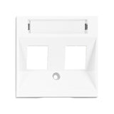 Abdeckung für RJ45 Toolless Line Module, 2-fach, weiß