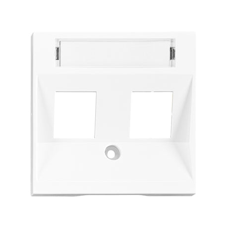 Abdeckung für RJ45 Toolless Line Module, 2-fach, weiß