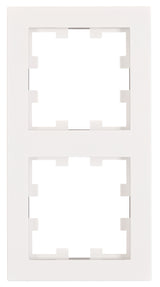 Rahmen 2-fach, Design CUBIC, weiß